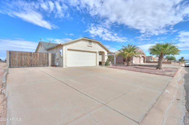 ranch-style house with a garage