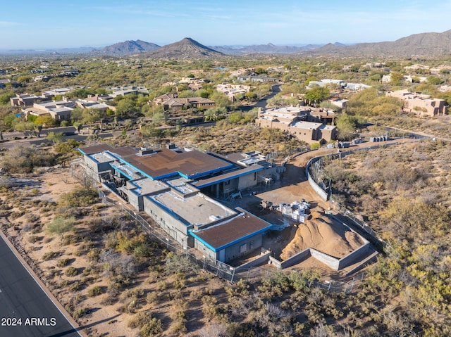 bird's eye view featuring a mountain view