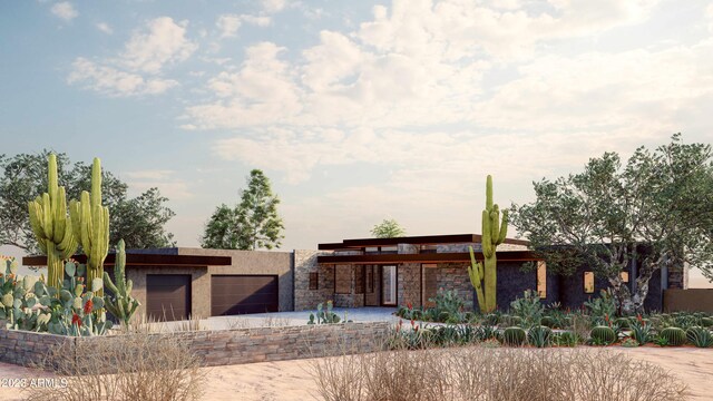 view of front of home featuring a garage