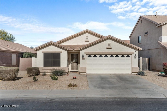 view of front of home featuring a garage