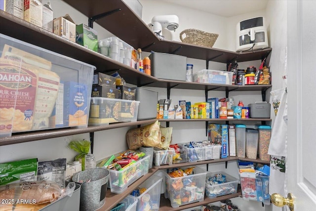 view of pantry