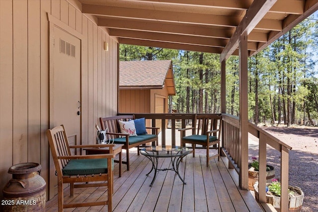 4170 Apache Dr, Happy Jack, AZ 86024 - view of wooden deck