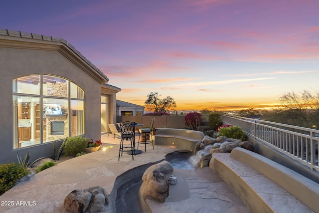 view of patio featuring a fenced backyard