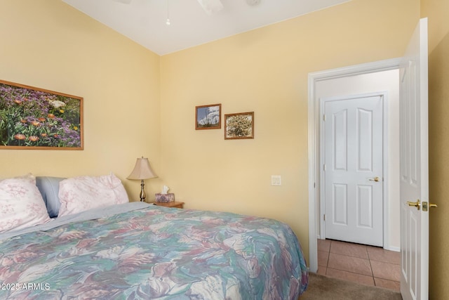 view of tiled bedroom