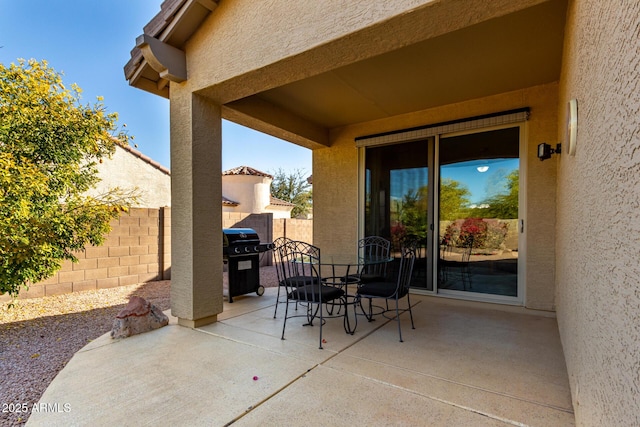 view of patio / terrace featuring grilling area