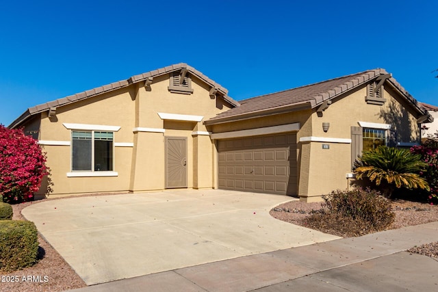 view of front facade with a garage