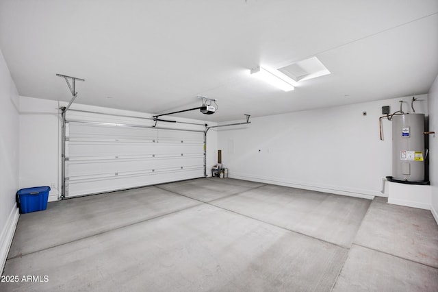11509 W Langford Ct, Youngtown, AZ 85363 - garage with water heater, baseboards, and a garage door opener