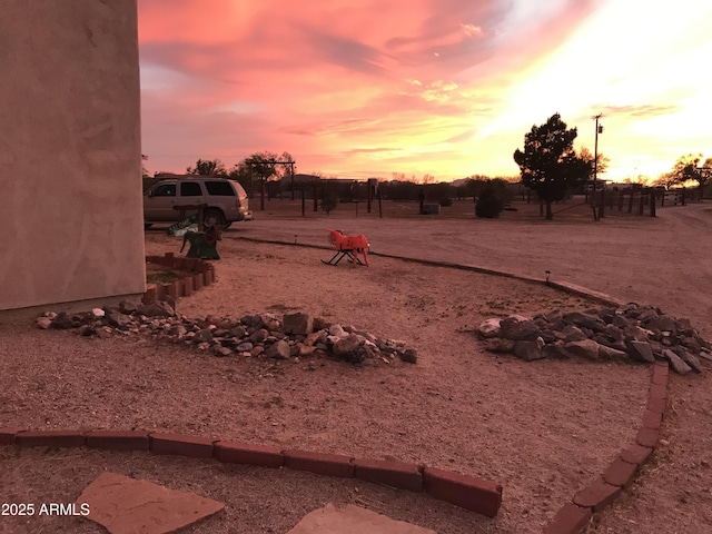 39281 Ave 61 Unit 1/2, Salome, AZ 85348 - view of yard at dusk