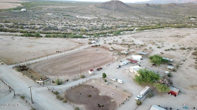 39281 Ave 61 Unit 1/2, Salome, AZ 85348 - aerial view of sparsely populated area with a mountainous background and a desert landscape