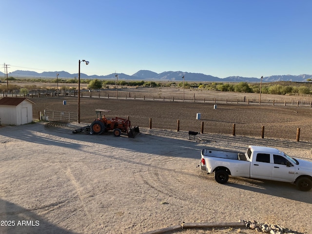 39281 Ave 61 Unit 1/2, Salome, AZ 85348 - view of yard with a mountain view and a view of rural / pastoral area