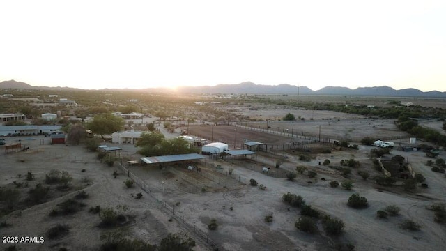 39281 Ave 61 Unit 1/2, Salome, AZ 85348 - aerial view of property and surrounding area with a mountainous background and rural landscape