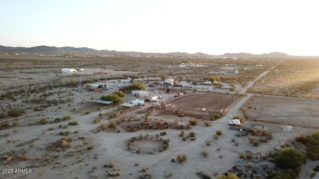 39281 Ave 61 Unit 1/2, Salome, AZ 85348 - aerial view of property and surrounding area featuring a desert landscape, mountains, and rural landscape