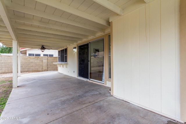 view of patio / terrace with fence