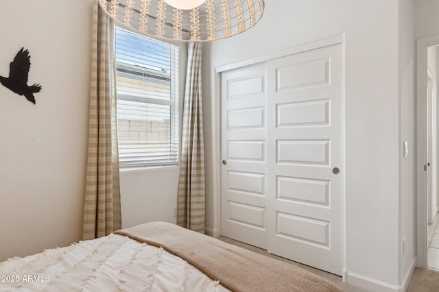 bedroom with a closet