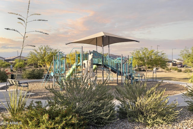 view of playground at dusk