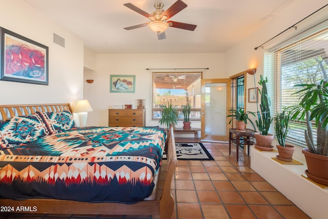 view of tiled bedroom