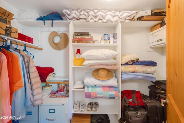 view of walk in closet