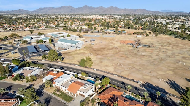 bird's eye view featuring a mountain view