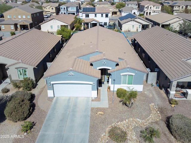 birds eye view of property featuring a residential view