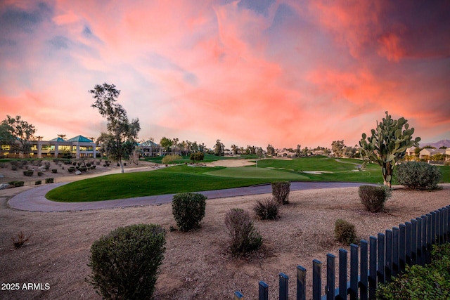 view of home's community featuring a yard