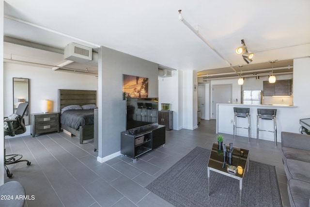 view of tiled living room