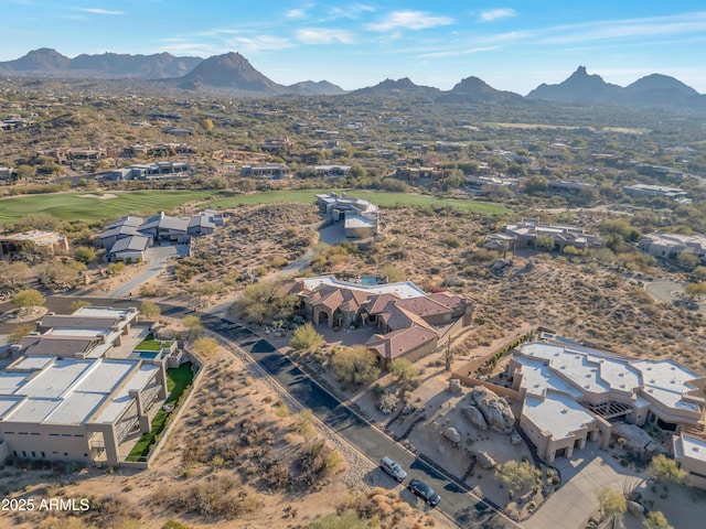 aerial view featuring a mountain view