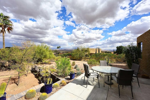 view of patio with outdoor dining space