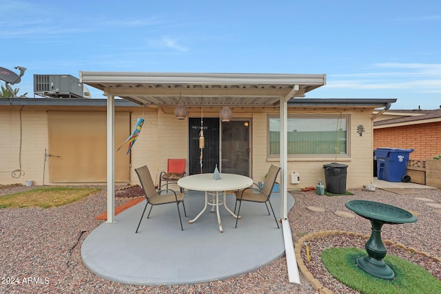 view of patio with central air condition unit