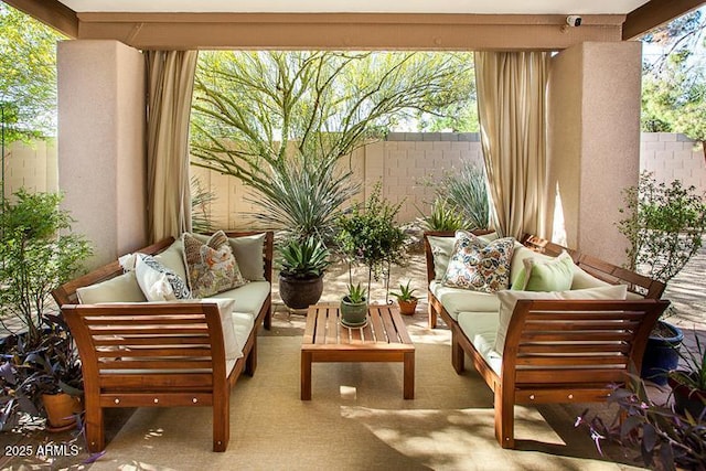 view of patio / terrace with outdoor lounge area