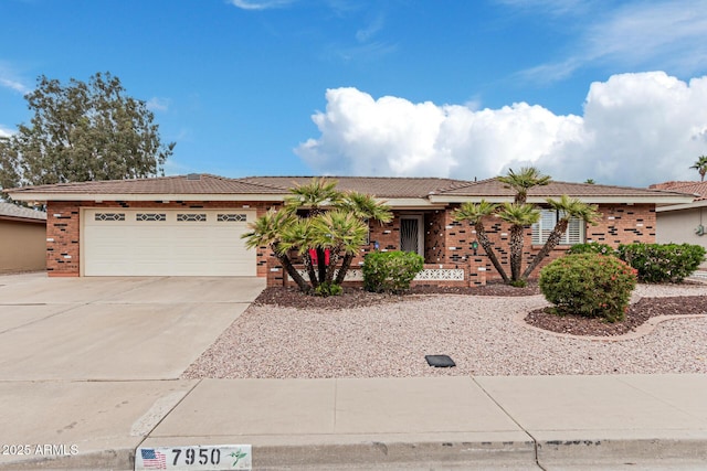 ranch-style home with a garage