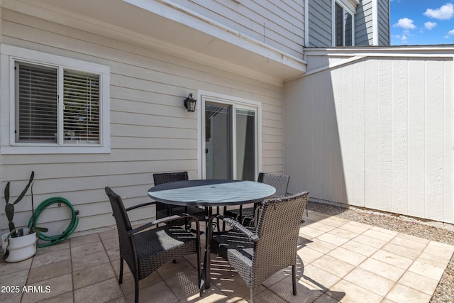 view of patio with outdoor dining space
