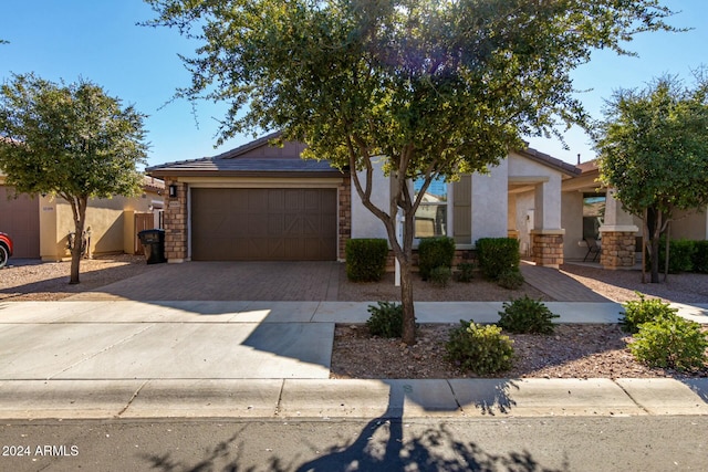 view of front facade with a garage