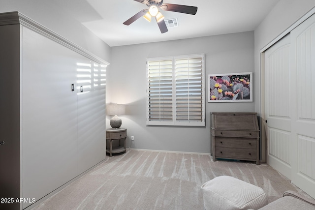 8633 E Kael Cir, Mesa, AZ 85207 - carpeted bedroom with a closet, baseboards, and ceiling fan