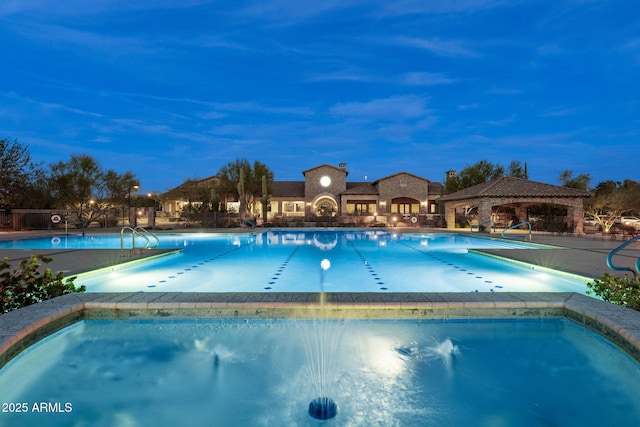 8633 E Kael Cir, Mesa, AZ 85207 - community pool featuring a gazebo