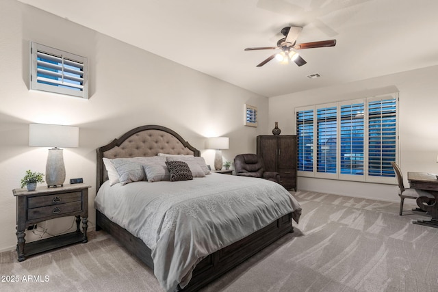 8633 E Kael Cir, Mesa, AZ 85207 - bedroom featuring carpet floors and a ceiling fan
