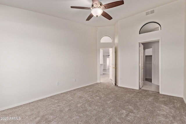 1021 S Greenfield Rd Unit 1211, Mesa, AZ 85206 - carpeted empty room featuring a ceiling fan and baseboards