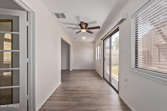 1021 S Greenfield Rd Unit 1211, Mesa, AZ 85206 - spare room with ceiling fan and wood finished floors