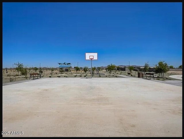 view of patio / terrace featuring basketball court