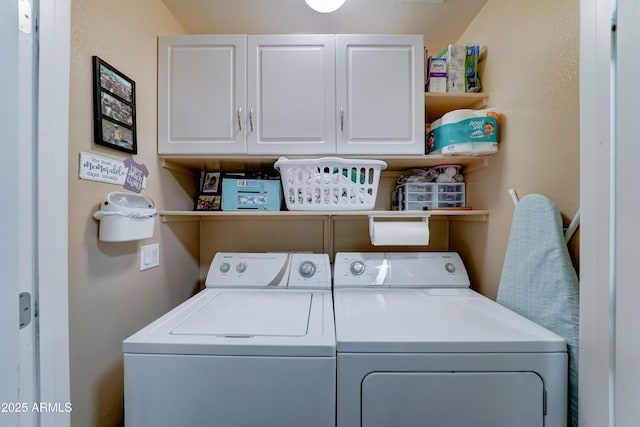 2101 S Meridian Rd Unit 250, Apache Junction, AZ 85120 - washroom with washing machine and dryer and cabinet space