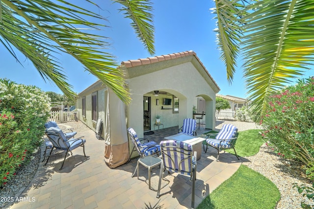 2101 S Meridian Rd Unit 250, Apache Junction, AZ 85120 - view of patio / terrace with fence