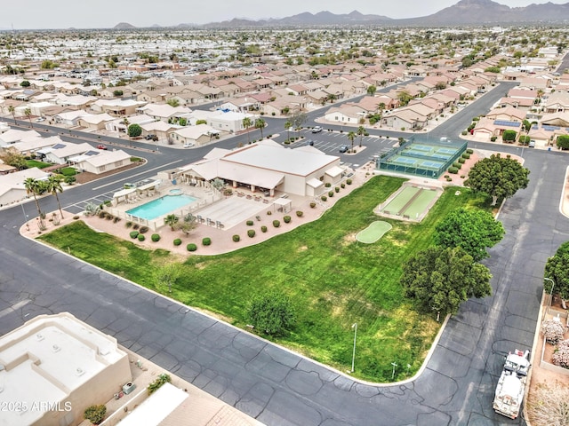 2101 S Meridian Rd Unit 250, Apache Junction, AZ 85120 - aerial view of residential area with a mountainous background and a pool area