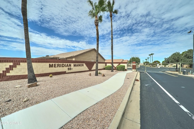 2101 S Meridian Rd Unit 250, Apache Junction, AZ 85120 - community sign with a gate and fence