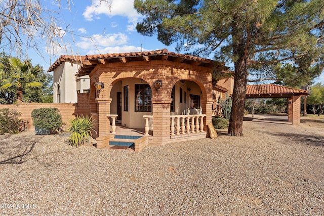 view of mediterranean / spanish house