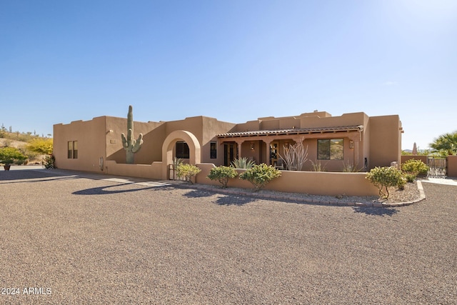 view of adobe home