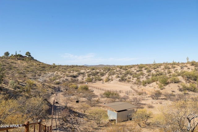 mountain view with a rural view