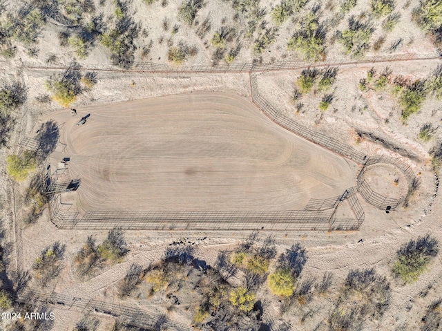 aerial view with a rural view