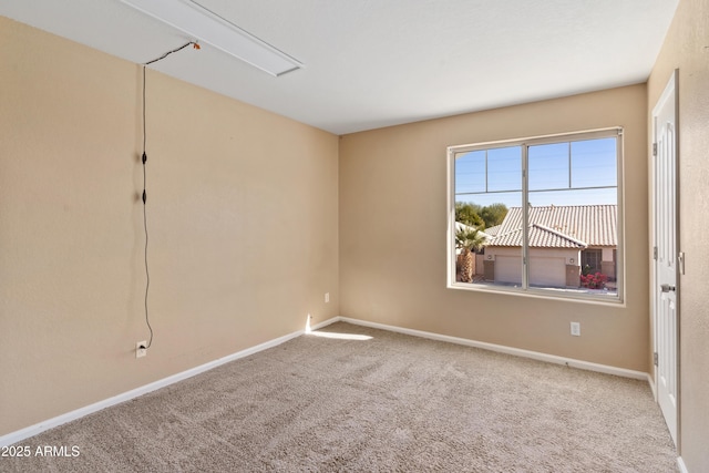 view of carpeted spare room