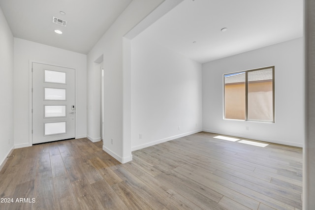 entryway featuring light wood-type flooring