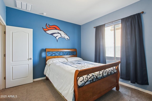 view of carpeted bedroom