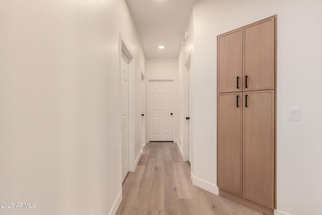 1627 W Maplewood St, Chandler, AZ 85286 - corridor with light wood-style flooring, recessed lighting, and baseboards